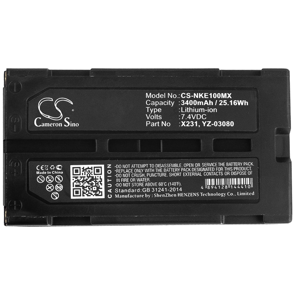 Yhteensopiva akun vaihto Nihon Kohden X231,YZ-03080
