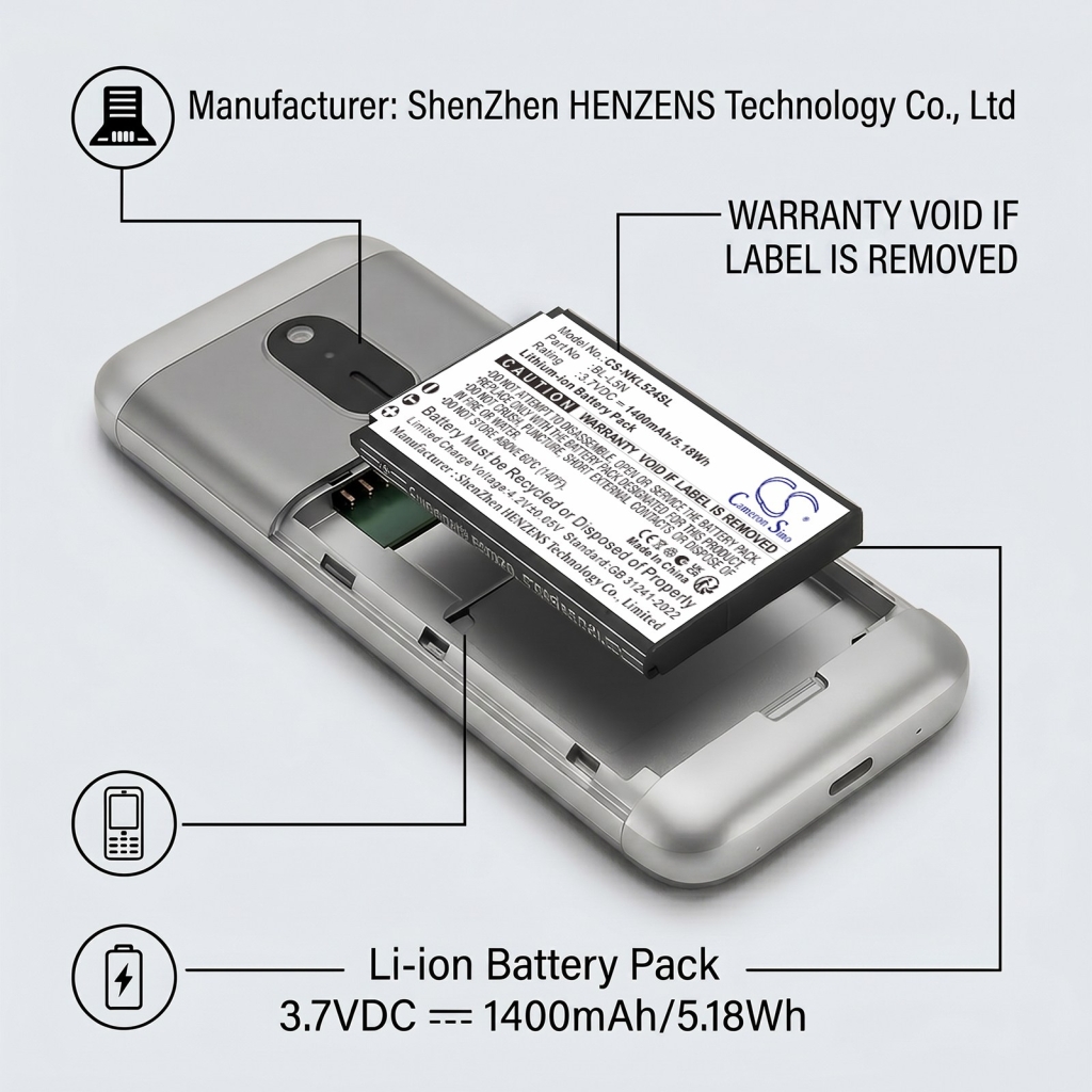 Akut yhteensopiva Nokia 230 2024 CS-NKL524SL