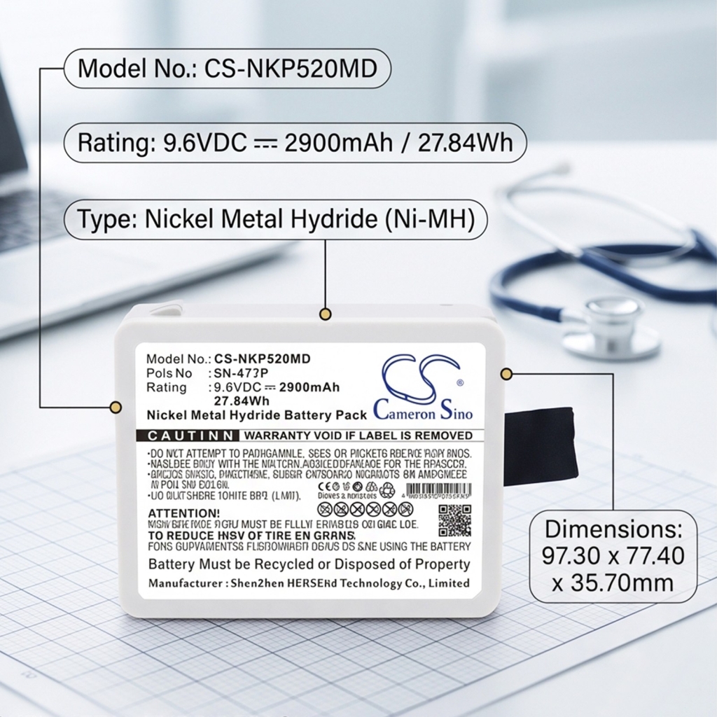 Battery for Nihon Kohden BSM-6701C