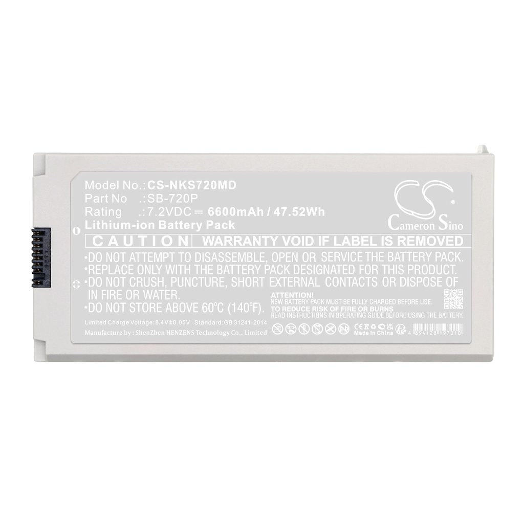 Akku yhteensopiva Nihon Kohden CS-NKS720MD