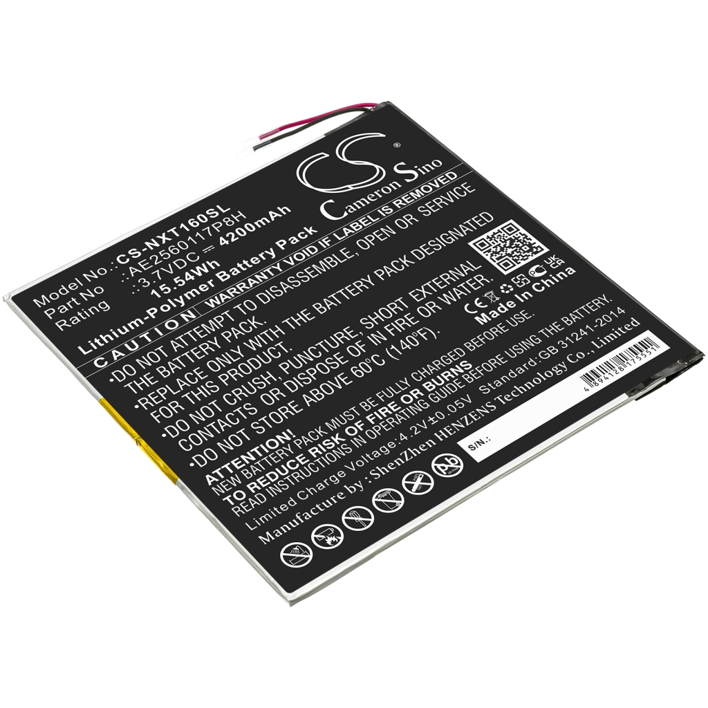 Akut Tabletin akku CS-NXT160SL