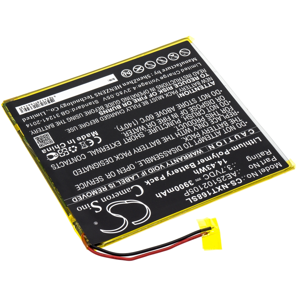 Akut Tabletin akku CS-NXT168SL
