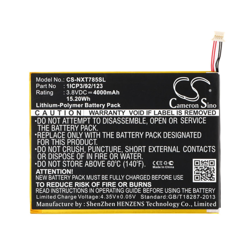 Akut Tabletin akku CS-NXT785SL