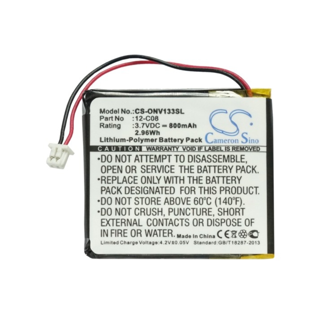 Yhteensopiva akun vaihto Oryon technologies 12-C08