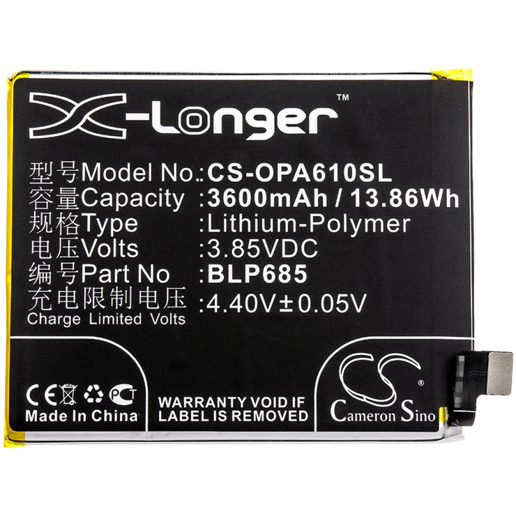 Yhteensopiva akun vaihto Oneplus BLP685