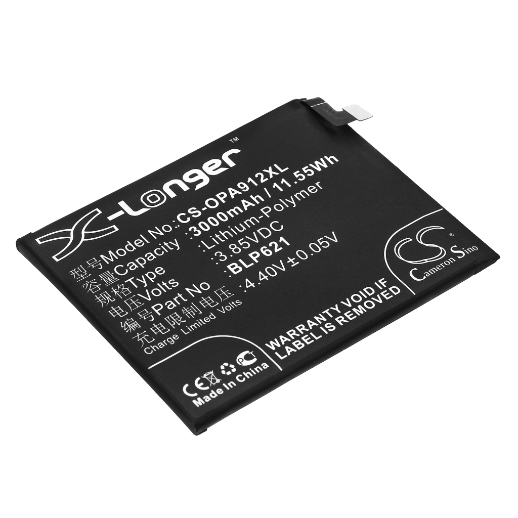 Matkapuhelimen akku OPPO R9s (CS-OPA912XL)