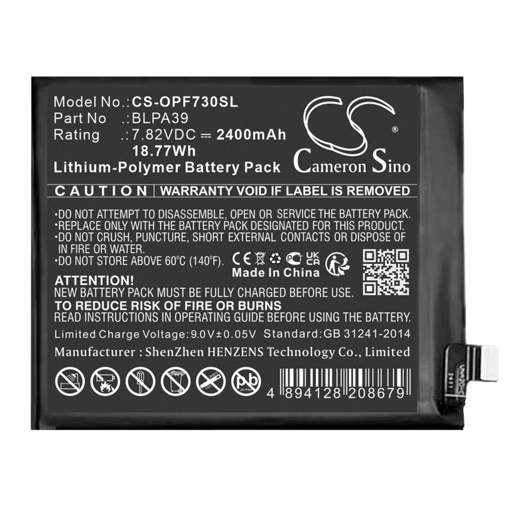 Yhteensopiva akun vaihto OPPO BLPA39