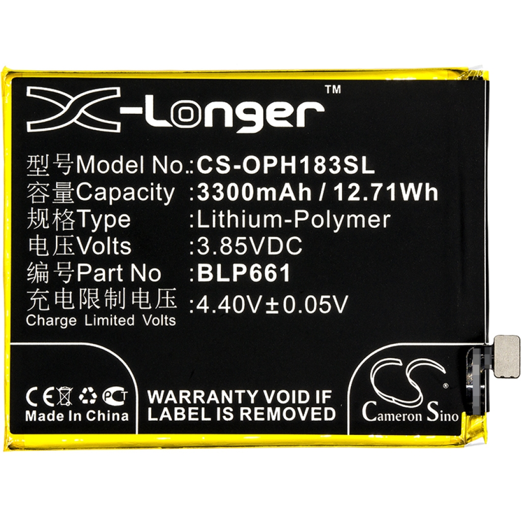 Yhteensopiva akun vaihto OPPO BLP661