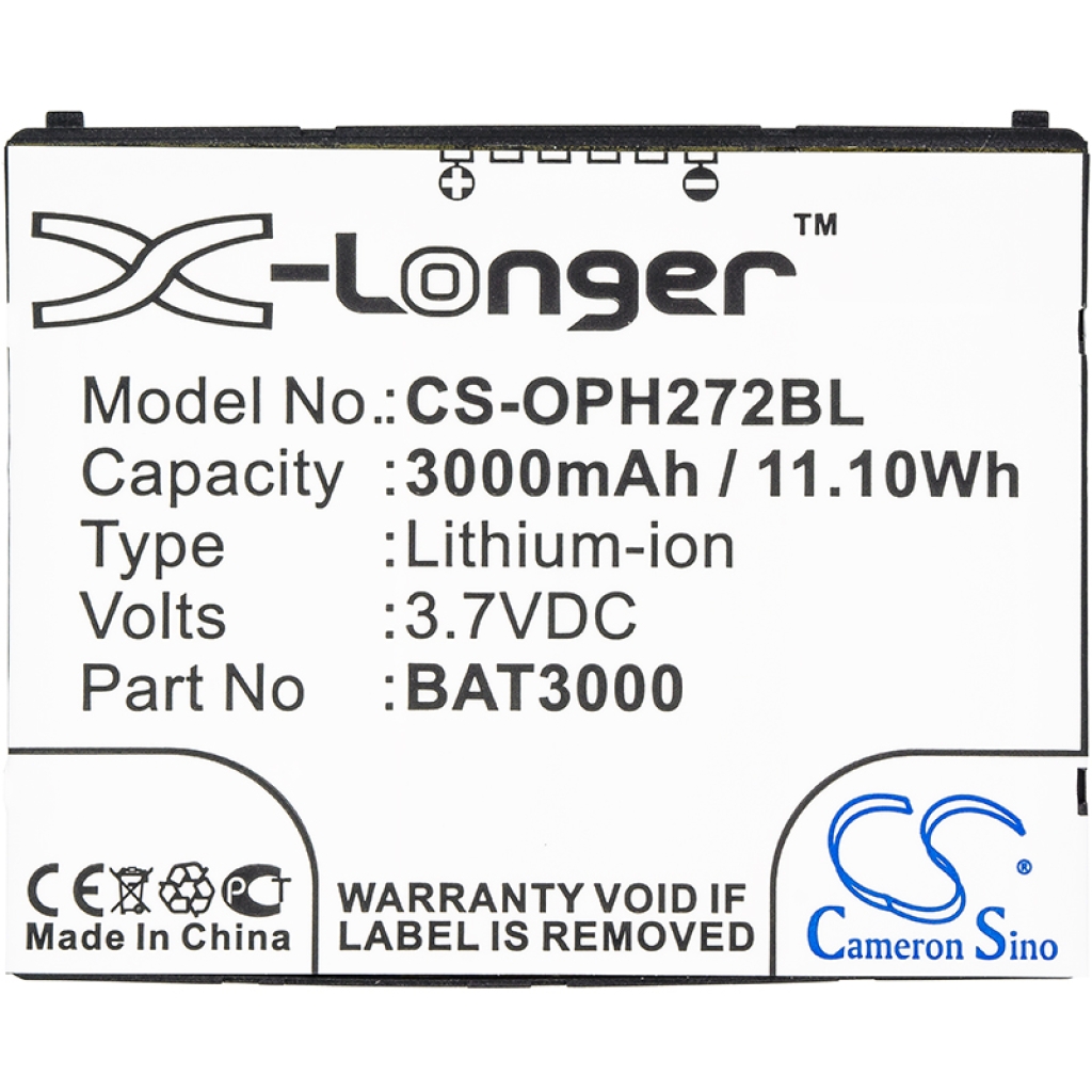 Yhteensopiva akun vaihto Opticon BAT3000,T65114B00028