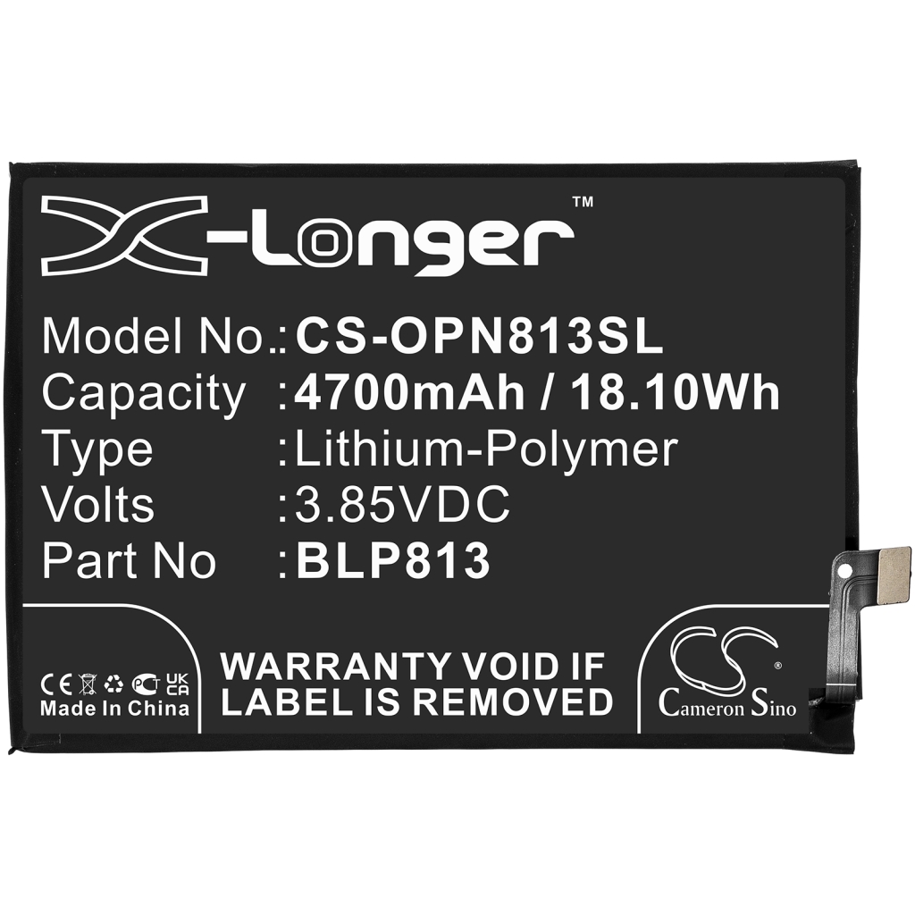 Yhteensopiva akun vaihto Oneplus BLP813