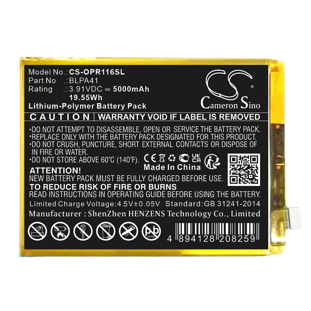 Yhteensopiva akun vaihto OPPO BLPA41