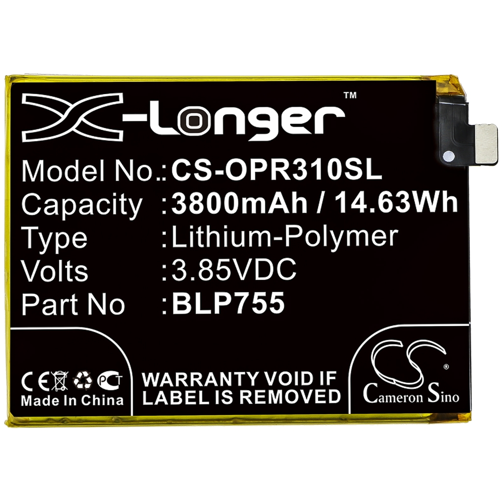 Yhteensopiva akun vaihto OPPO BLP755