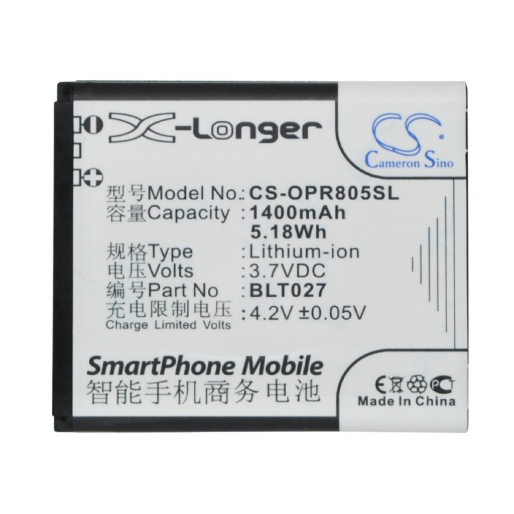 Akku yhteensopiva OPPO CS-OPR805SL