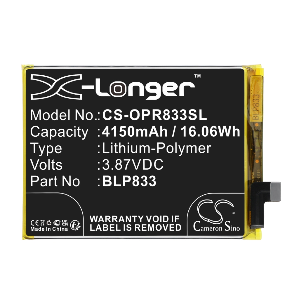 Yhteensopiva akun vaihto OPPO BLP833