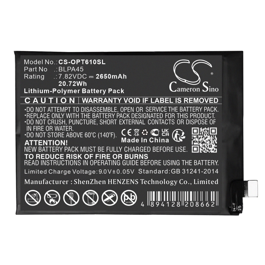 Matkapuhelimen akku OPPO CS-OPT610SL