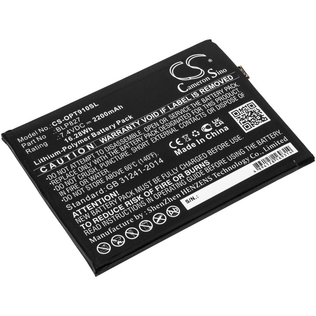 Yhteensopiva akun vaihto Oneplus BLP827
