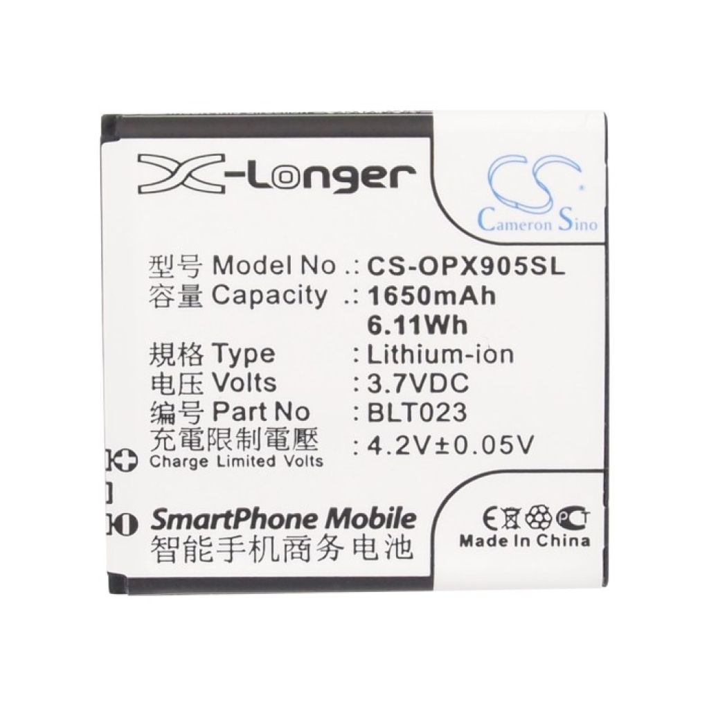 Yhteensopiva akun vaihto OPPO BLT023