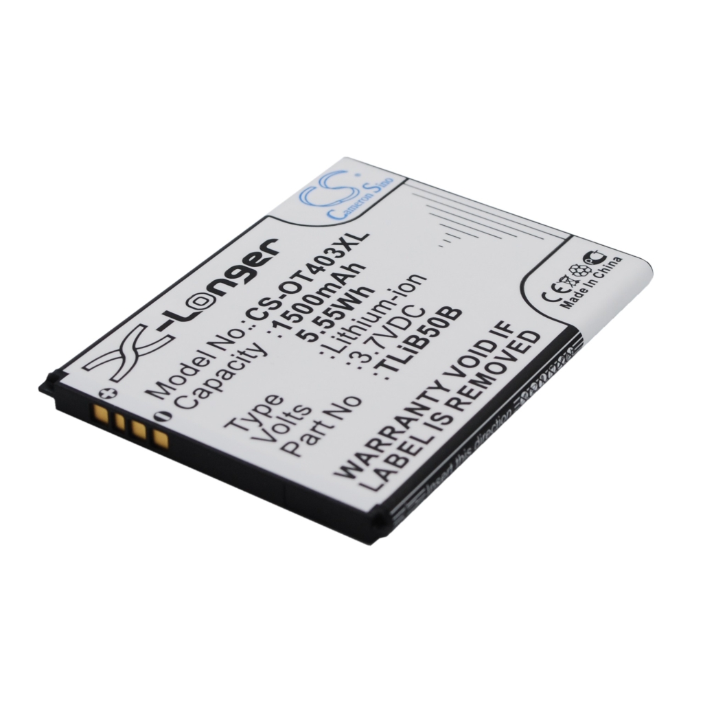 Yhteensopiva akun vaihto Alcatel CAB60B0000C2,CAB60B0001C2,TLIB50B