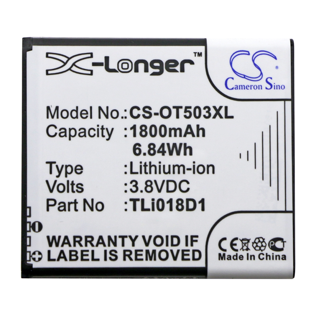 Yhteensopiva akun vaihto TCL TLI018D1,TLI018D2