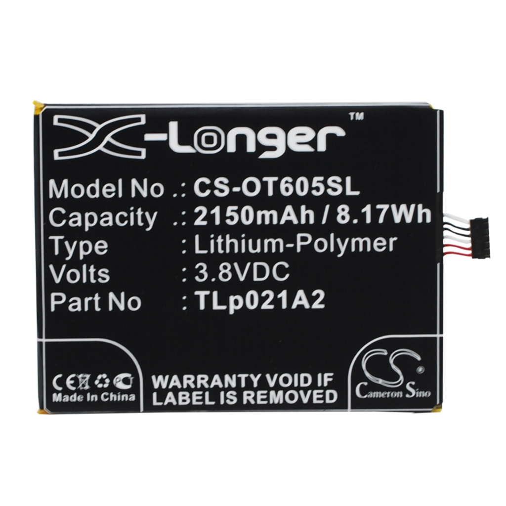 Yhteensopiva akun vaihto Alcatel TLP021A2
