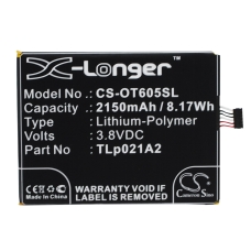 Yhteensopiva akun vaihto Alcatel TLP021A2