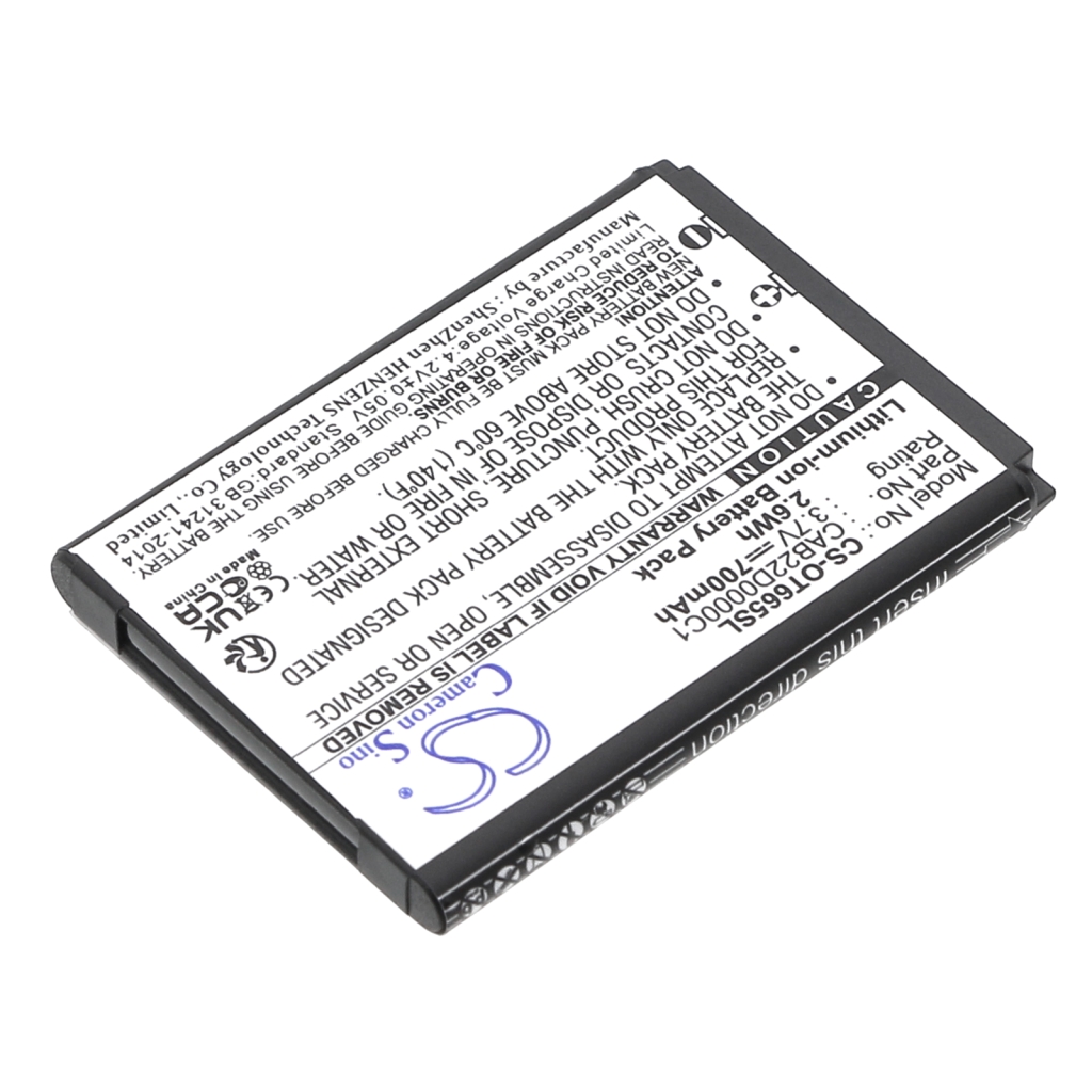 Yhteensopiva akun vaihto Alcatel CAB22B0000C1,CAB22D0000C1