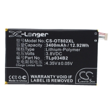 Yhteensopiva akun vaihto Alcatel TLP034B1,TLP034B2