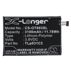 Yhteensopiva akun vaihto Alcatel TLP031C1,TLP031C2