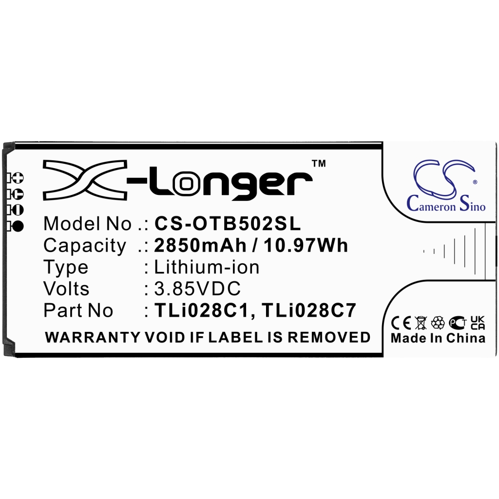 Yhteensopiva akun vaihto Alcatel TLI028C1,TLI028C7,TLI028D7