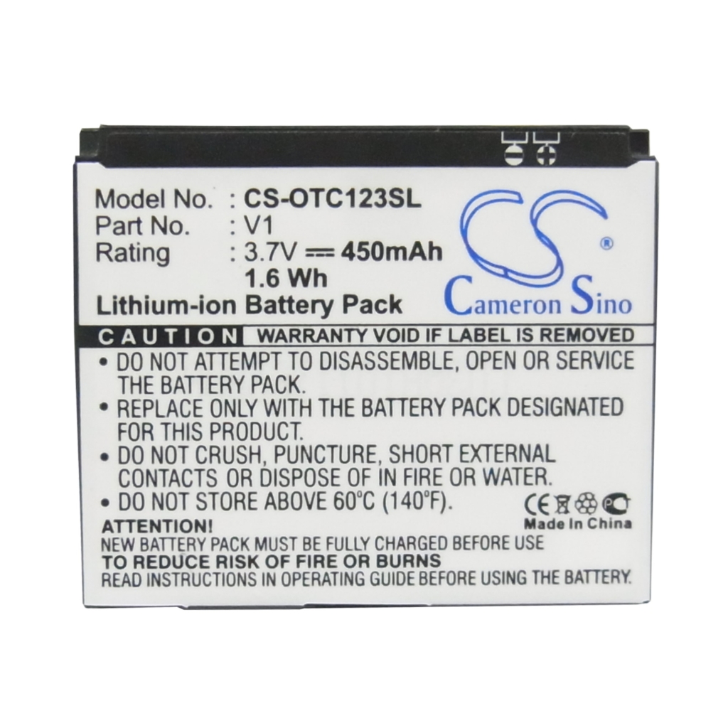 Yhteensopiva akun vaihto Alcatel V1