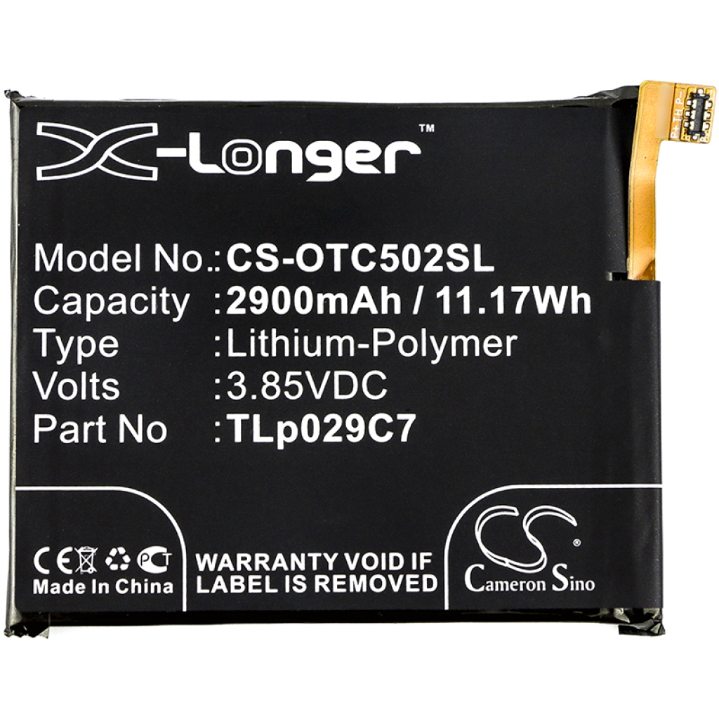 Yhteensopiva akun vaihto Alcatel TLP029C7