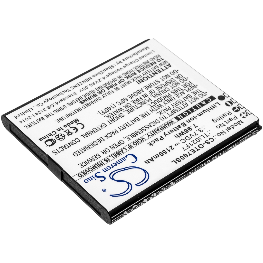 Yhteensopiva akun vaihto Alcatel TLI021F7