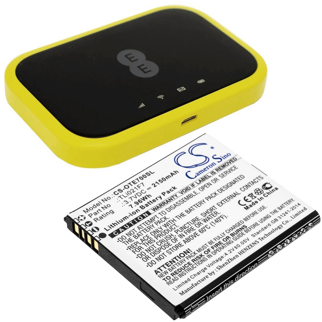 Yhteensopiva akun vaihto Alcatel TLI021F7