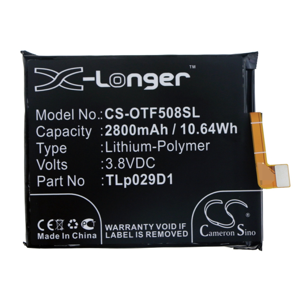 Yhteensopiva akun vaihto Alcatel TLP029D1