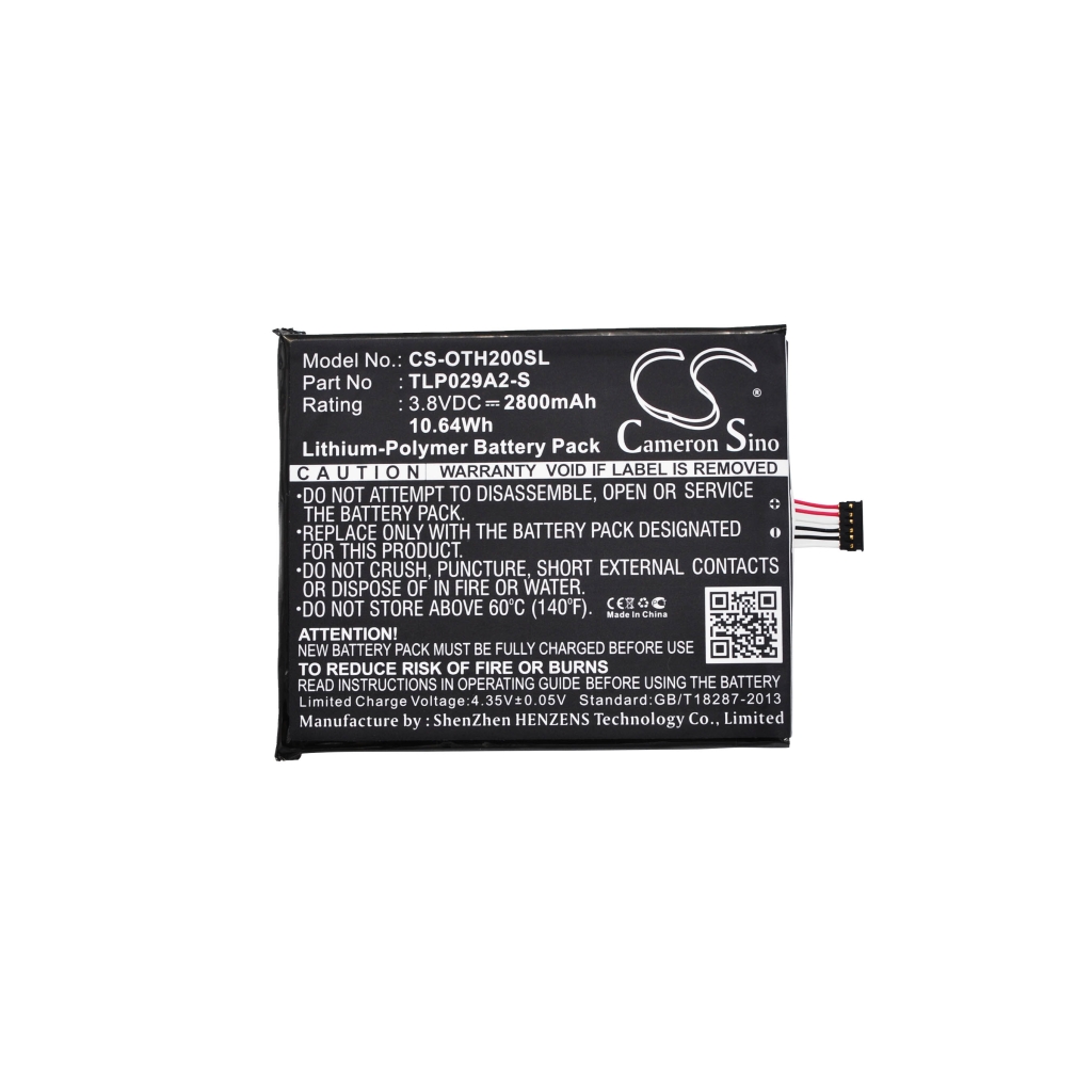 Yhteensopiva akun vaihto Alcatel TLP029A2-S,TLP029AJ