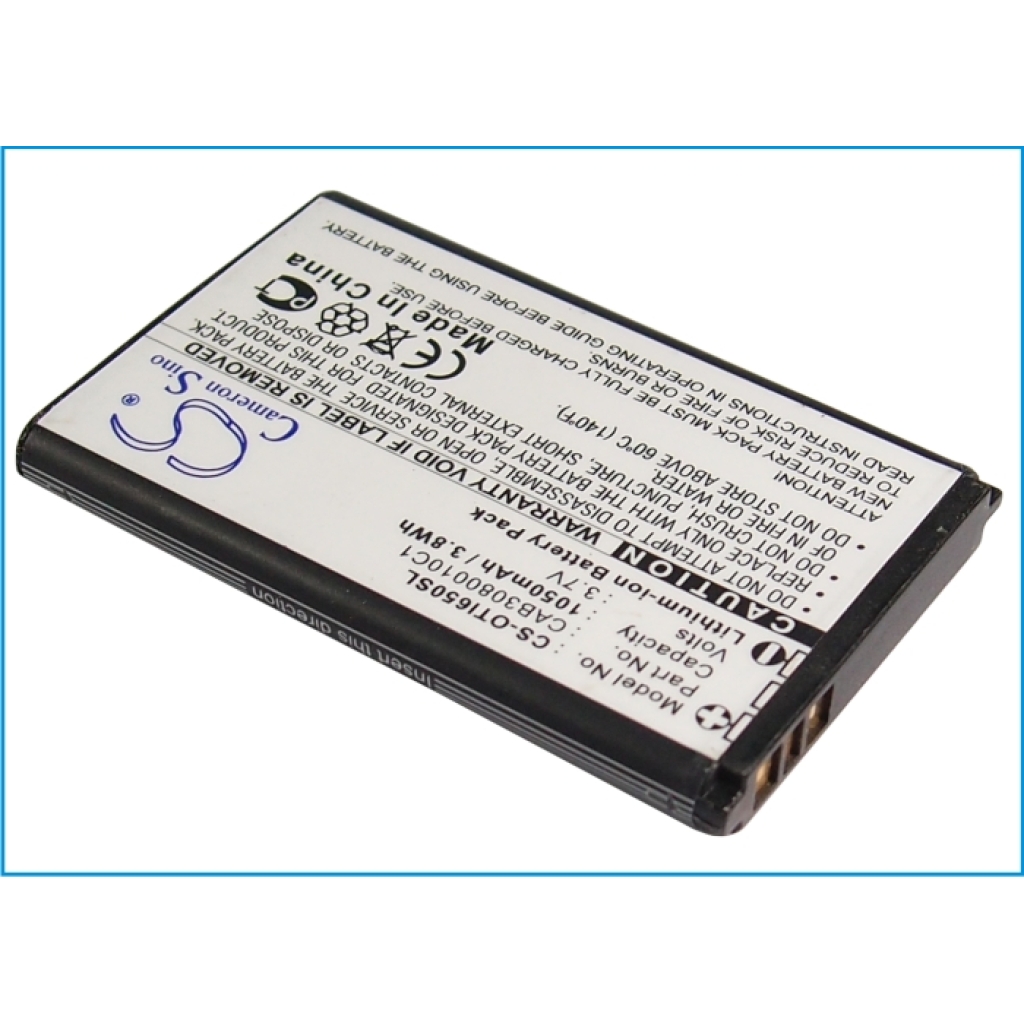 Yhteensopiva akun vaihto Alcatel CAB3080010C1