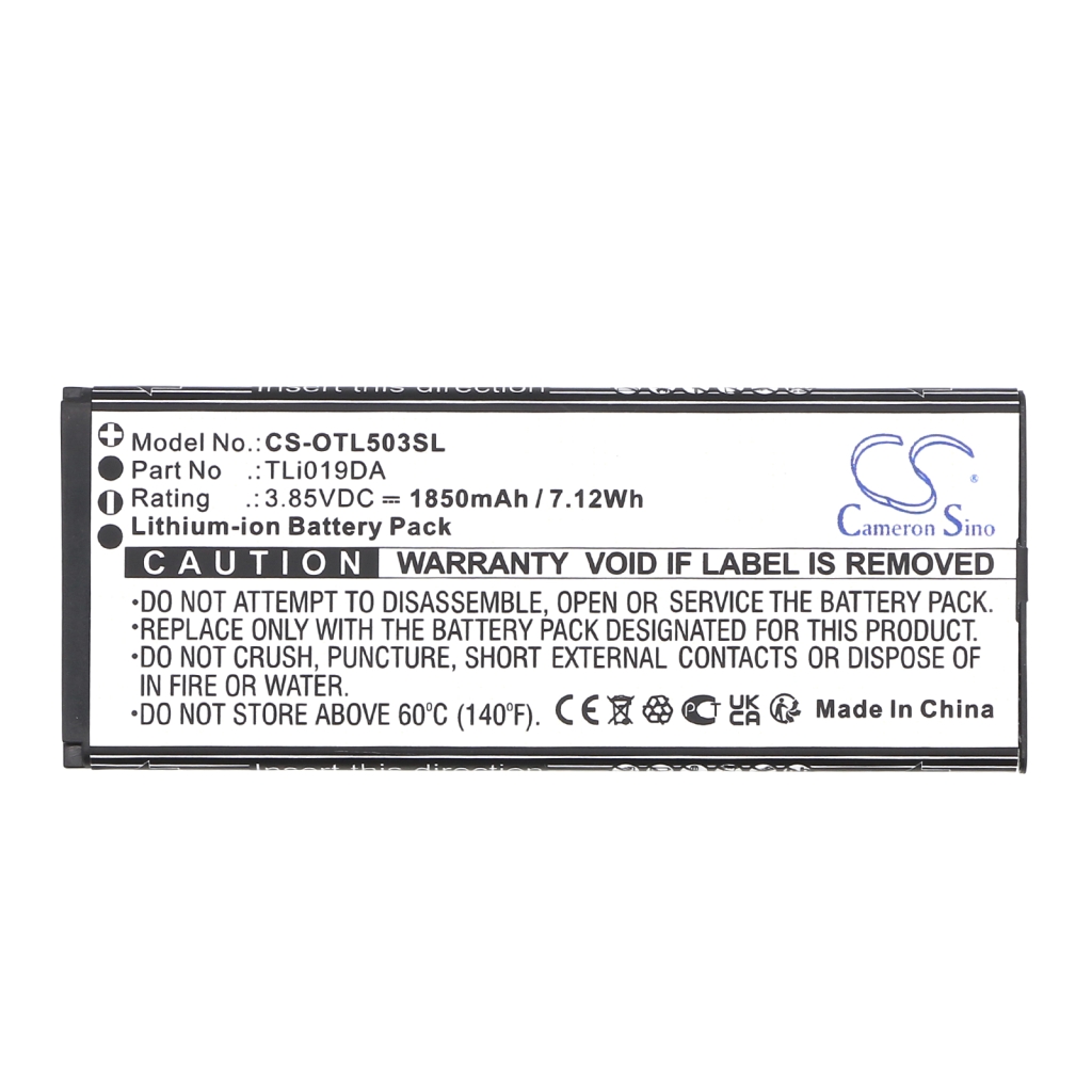 Yhteensopiva akun vaihto Alcatel TLI019DA