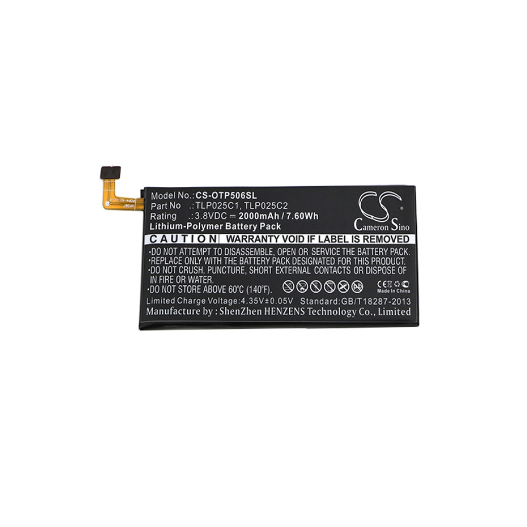 Yhteensopiva akun vaihto Alcatel TLP025C1,TLP025C2