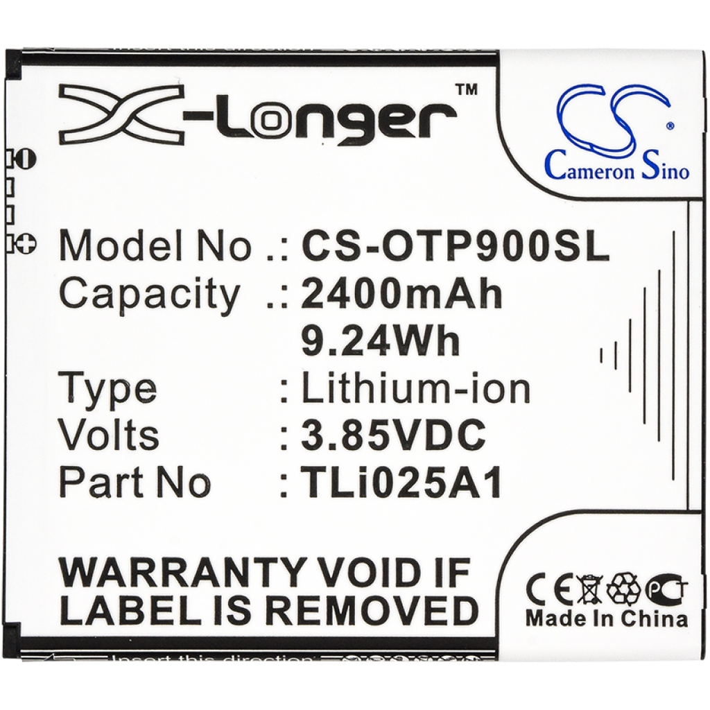 Yhteensopiva akun vaihto Alcatel TLI025A1