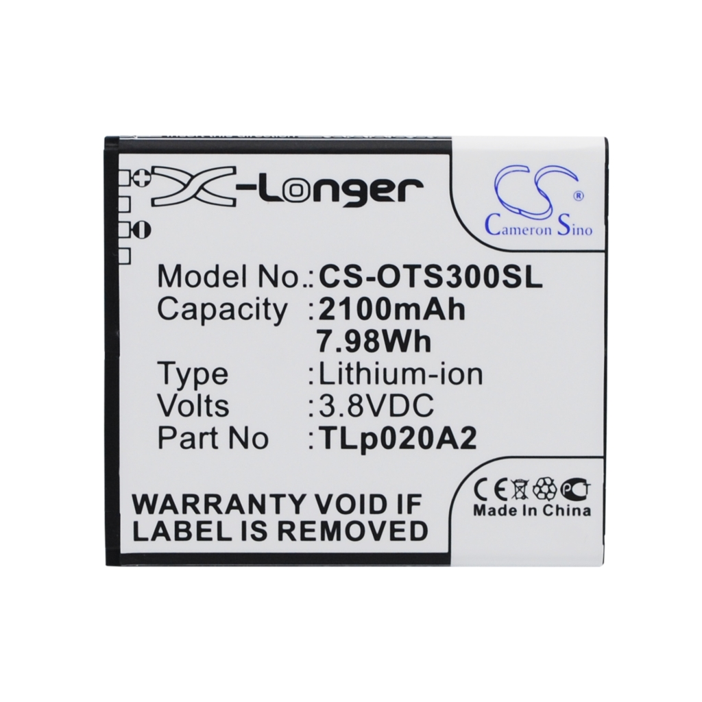 Yhteensopiva akun vaihto Alcatel TLI020A1,TLP020A2