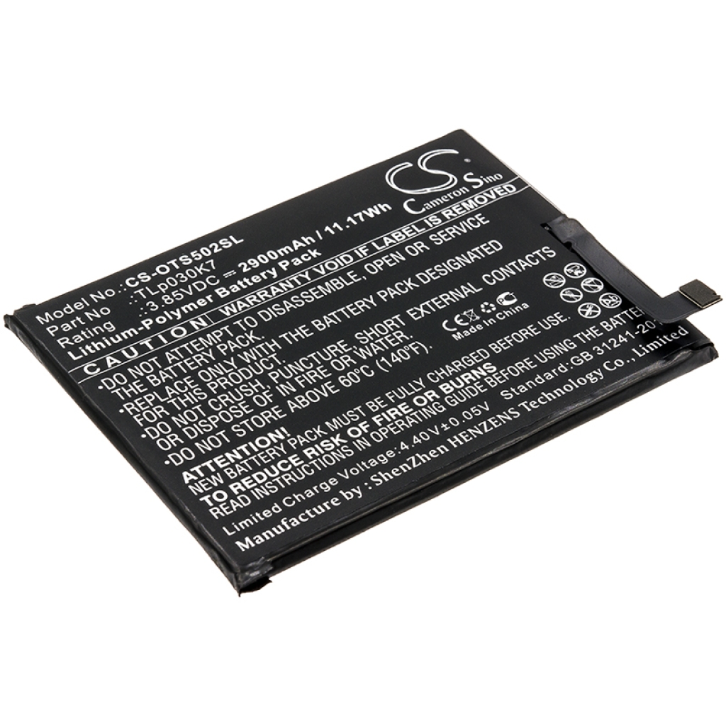 Yhteensopiva akun vaihto Alcatel TLP030K7