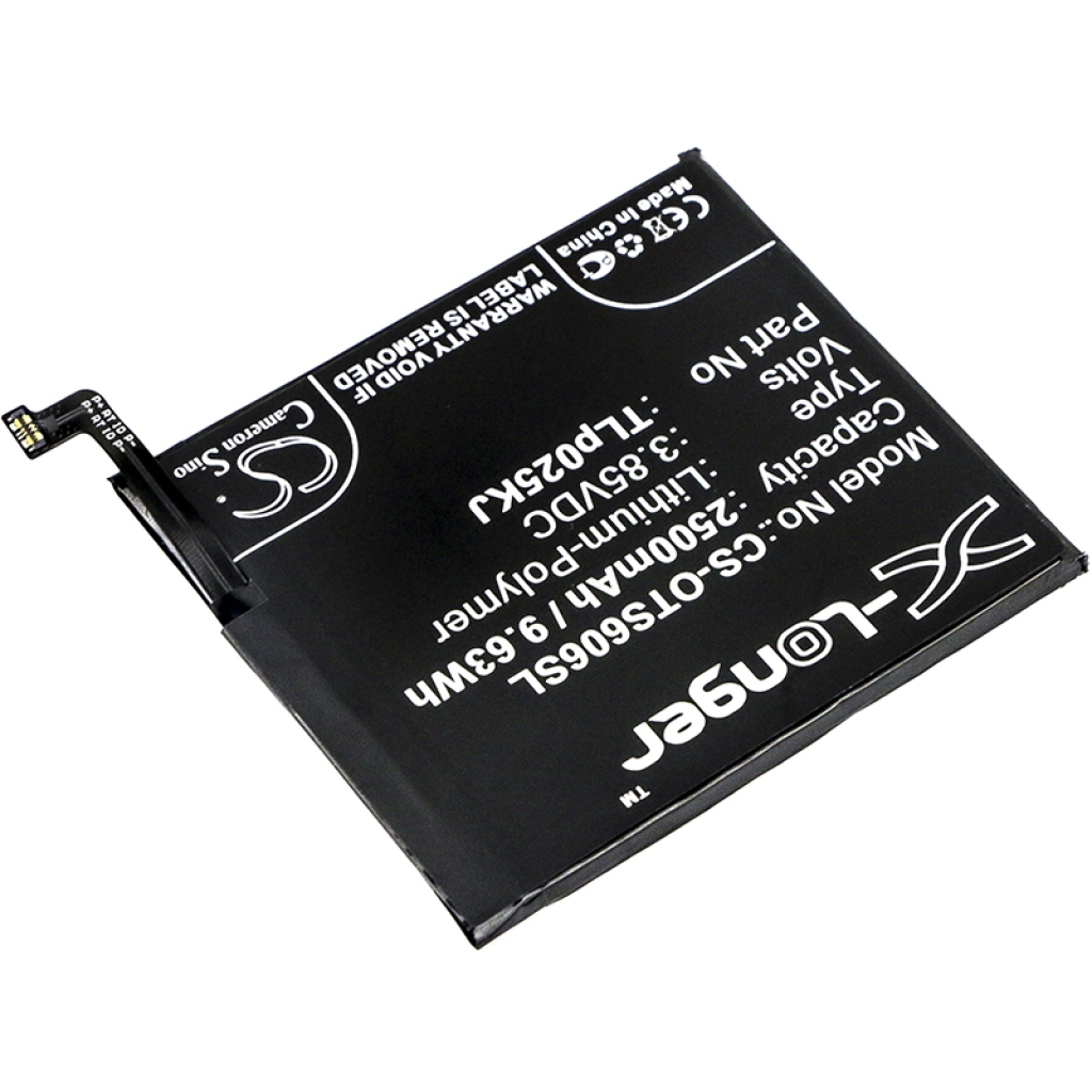 Yhteensopiva akun vaihto Alcatel TLP025K1,TLP025KJ