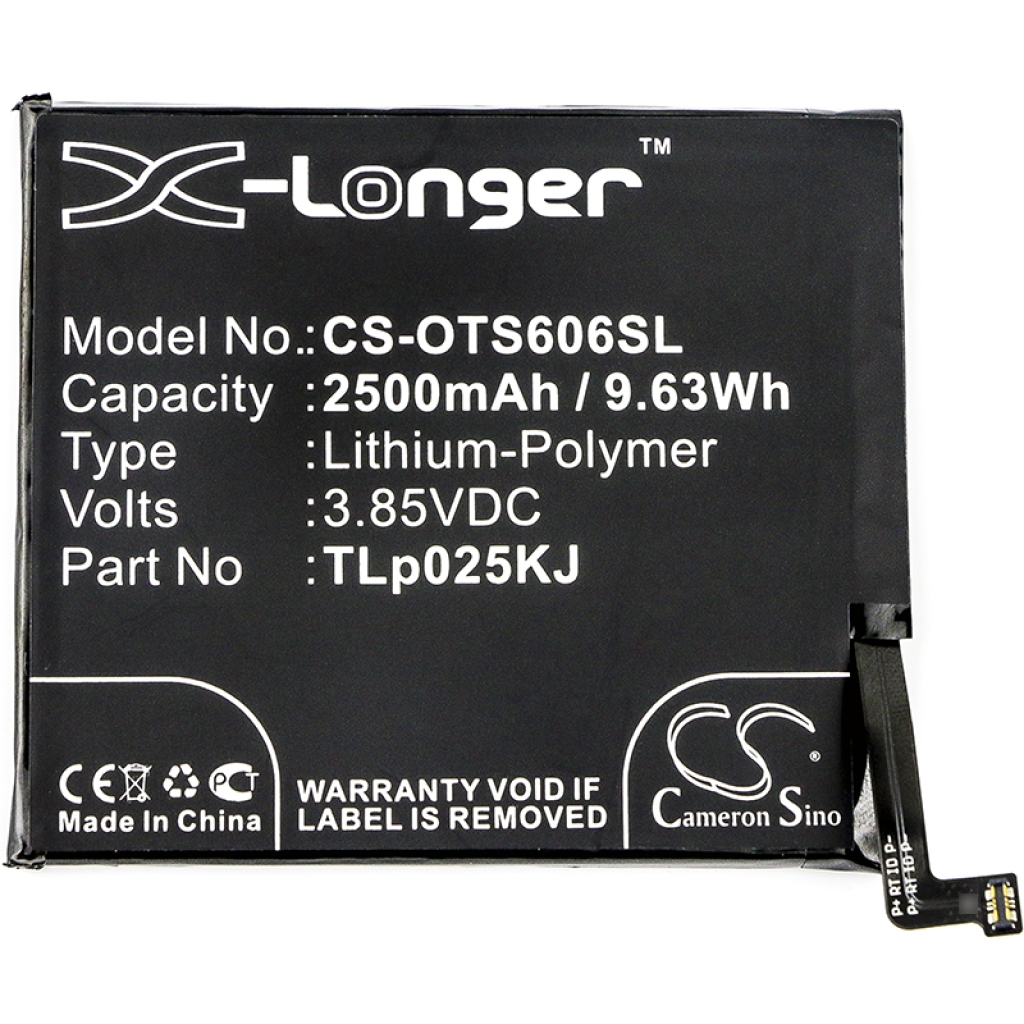 Yhteensopiva akun vaihto Alcatel TLP025K1,TLP025KJ