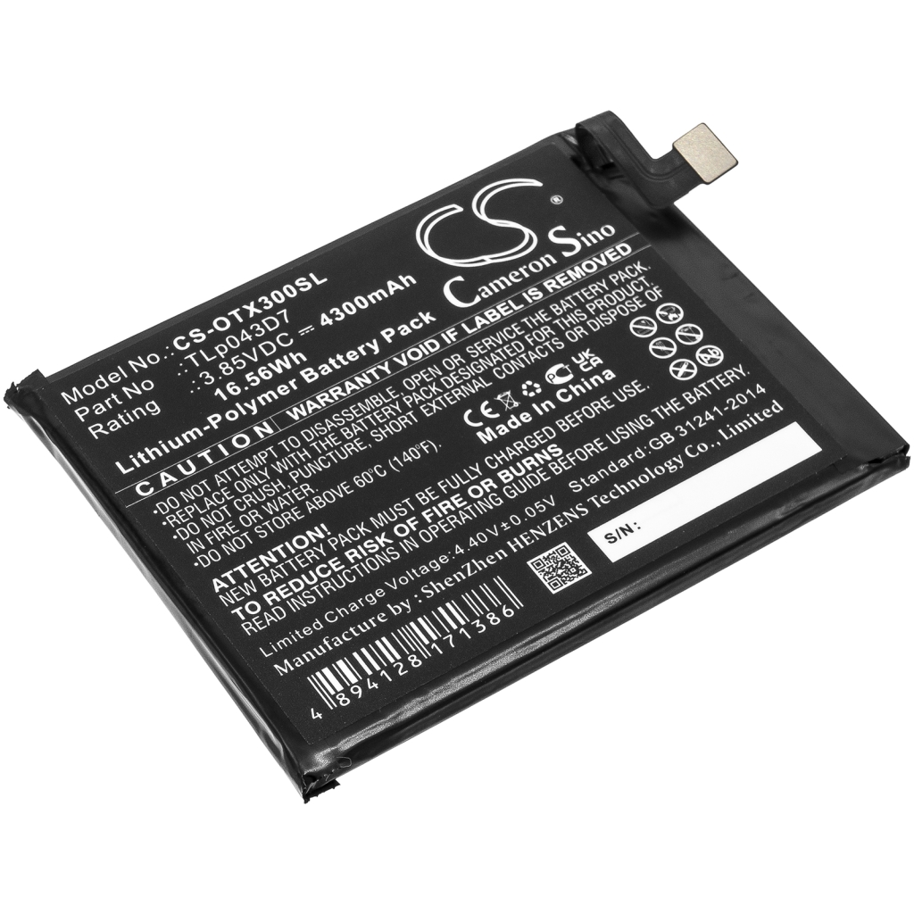 Yhteensopiva akun vaihto Alcatel TLP043D7,TLP048A1,TLP048A7
