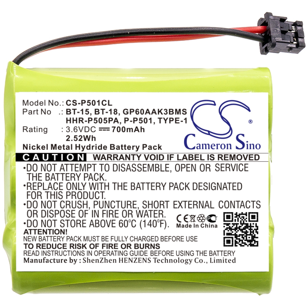 Langattoman puhelimen akku Toshiba FT8507 (CS-P501CL)