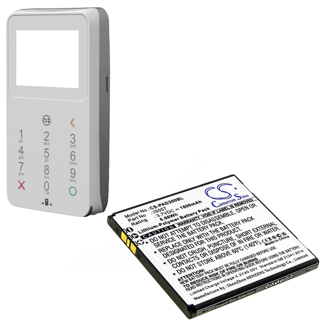 Maksupäätteen akku Pax D200T (CS-PAD200BL)