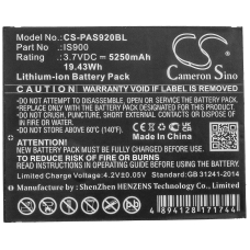 Compatible battery replacement for Pax IS900