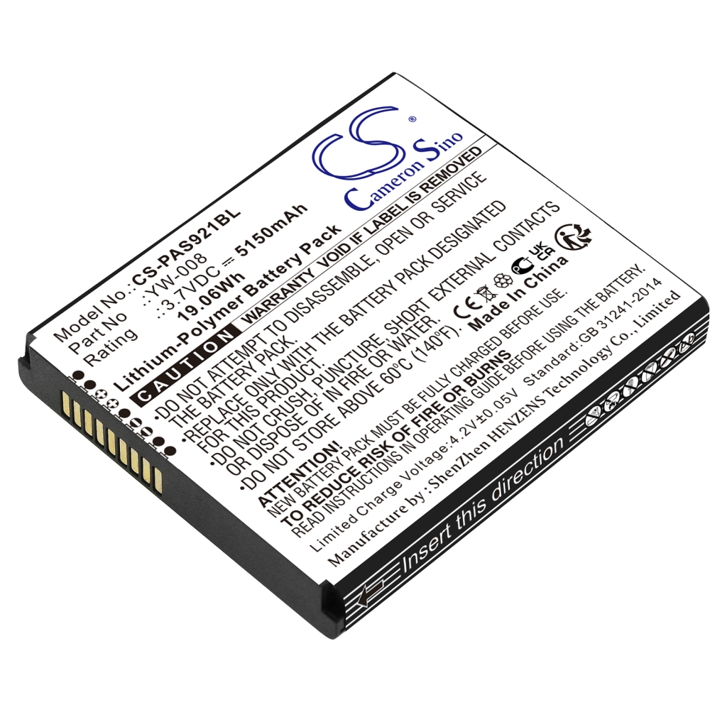 Yhteensopiva akun vaihto Pax YW-008