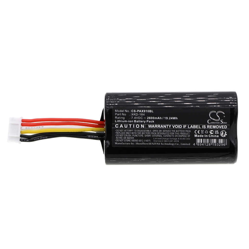 Maksupäätteen akku Ingenico CS-PAX910BL