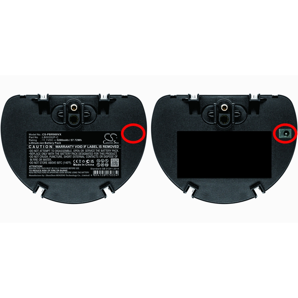 Yhteensopiva akun vaihto Water tech LB003S2P-C